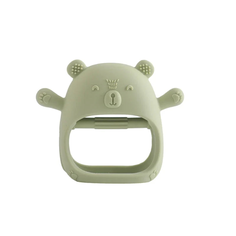 Cartoon Bear Baby Teething Gloves
