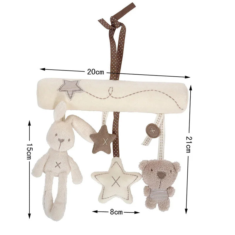 Hochet en peluche douce pour poussette et berceau