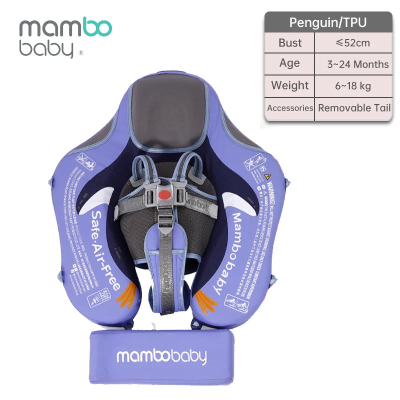 Mambobaby niet-opblaasbare babyzwembadvlotter met luifel