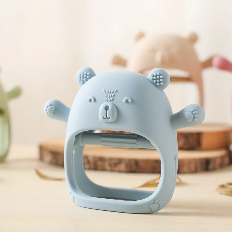 Cartoon Bear Baby Teething Gloves