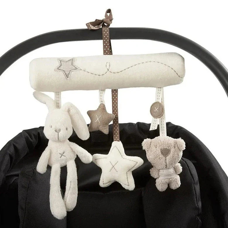 Hochet en peluche douce pour poussette et berceau
