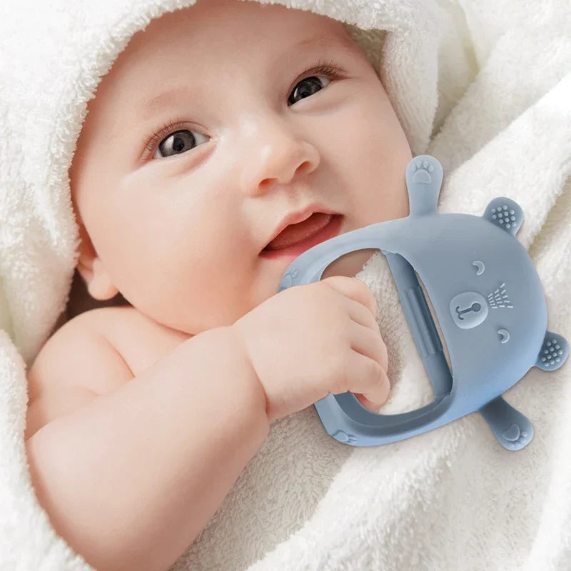 Cartoon Bear Baby Teething Gloves