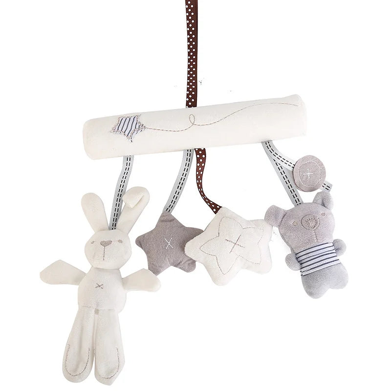 Hochet en peluche douce pour poussette et berceau
