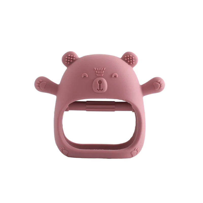 Cartoon Bear Baby Teething Gloves