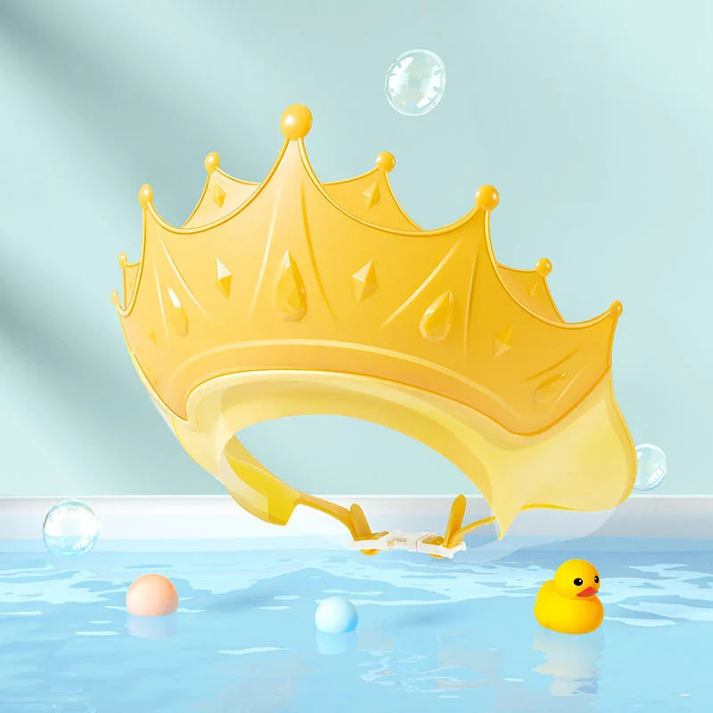 Bonnet bébé réglable pour protection du bain et de la douche