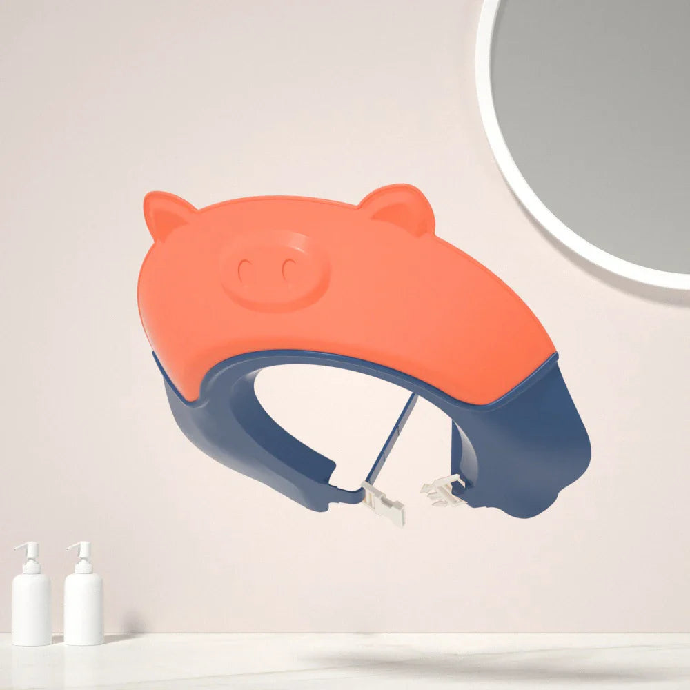 Bonnet bébé réglable pour protection du bain et de la douche