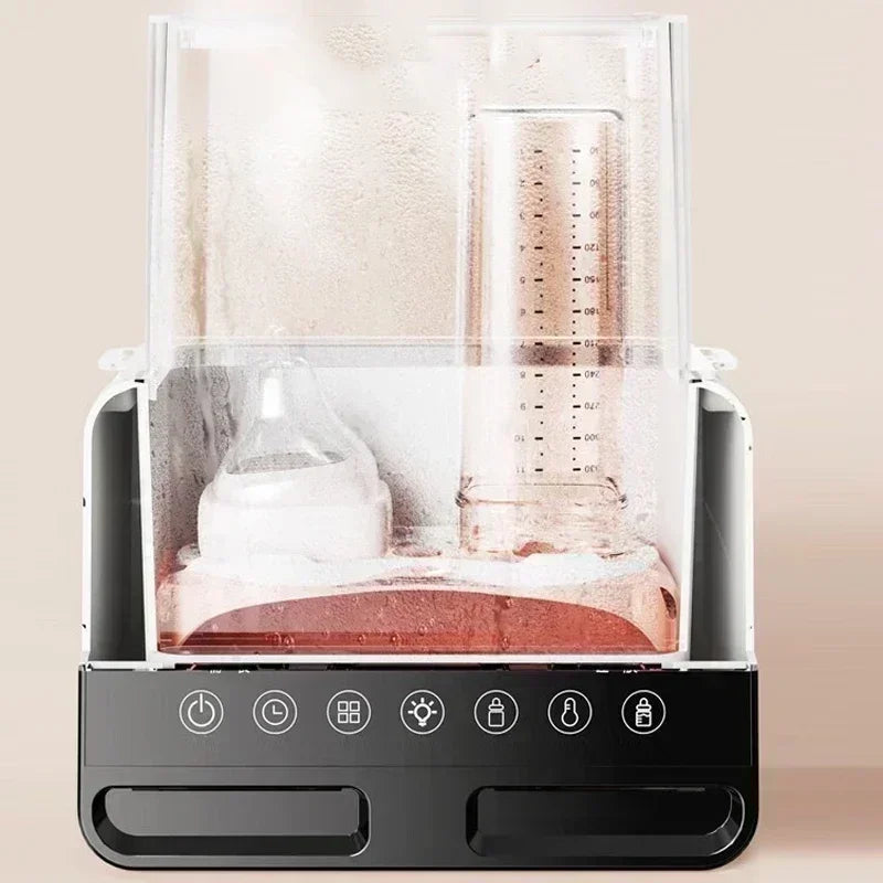 Flessenwarmer en sterilisator voor pasgeborenen met timer