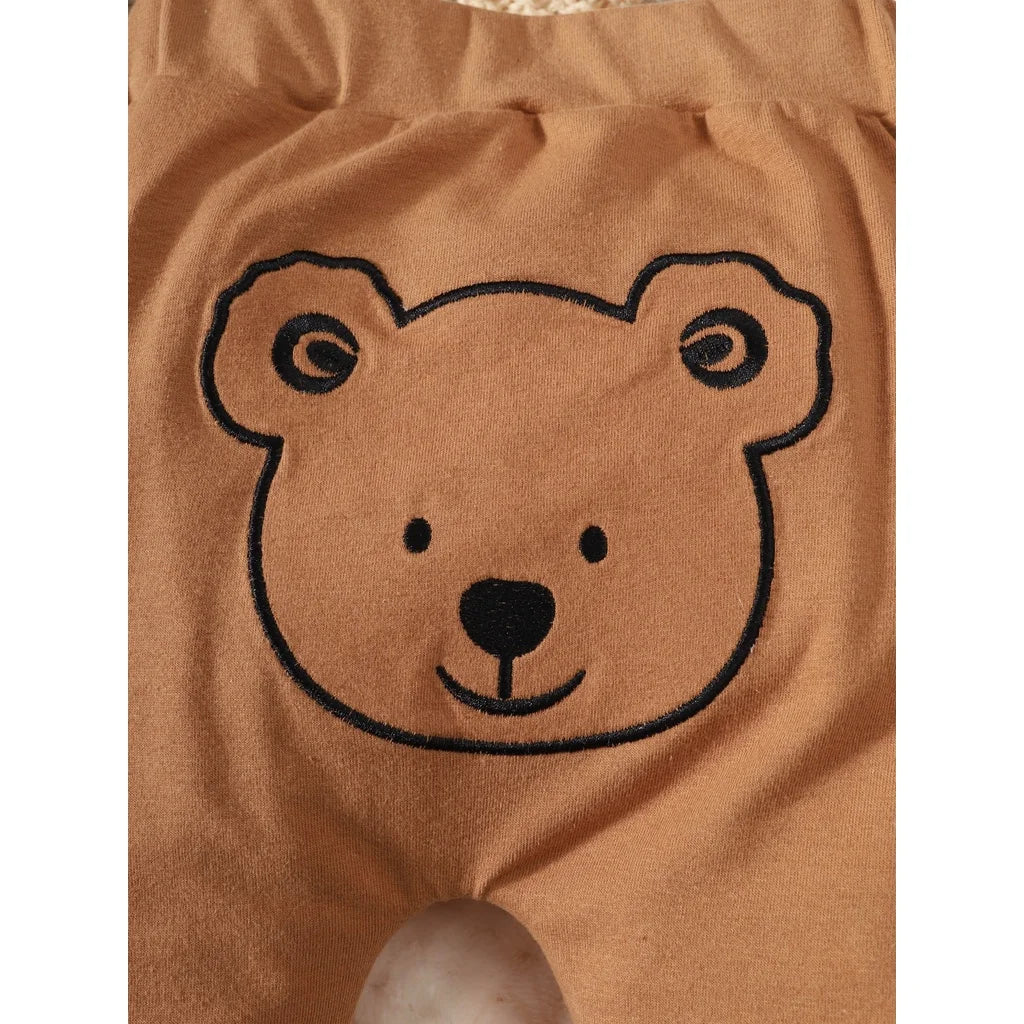 Newborn Baby Boy 4 Piece Bear Print Clothing Set