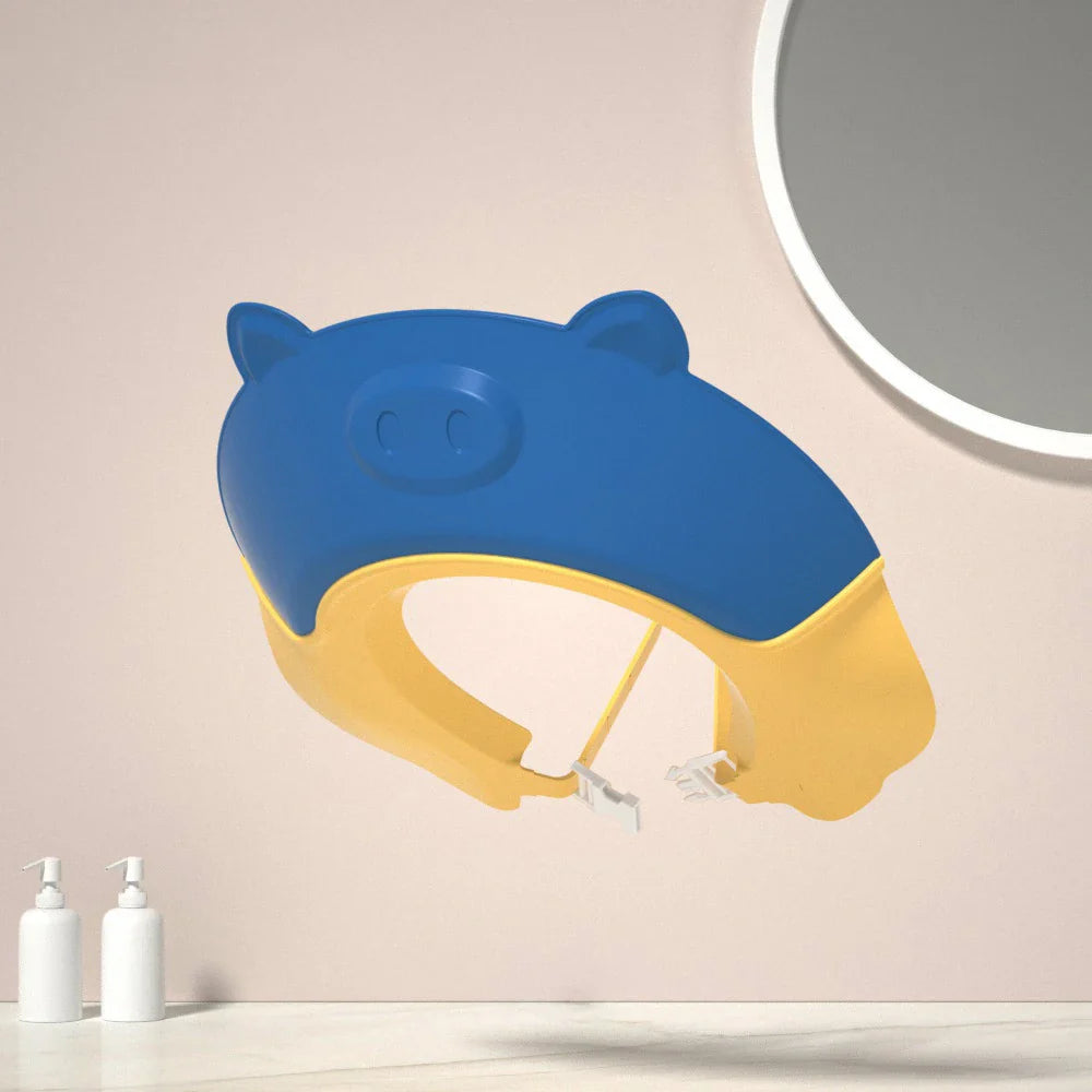 Bonnet bébé réglable pour protection du bain et de la douche