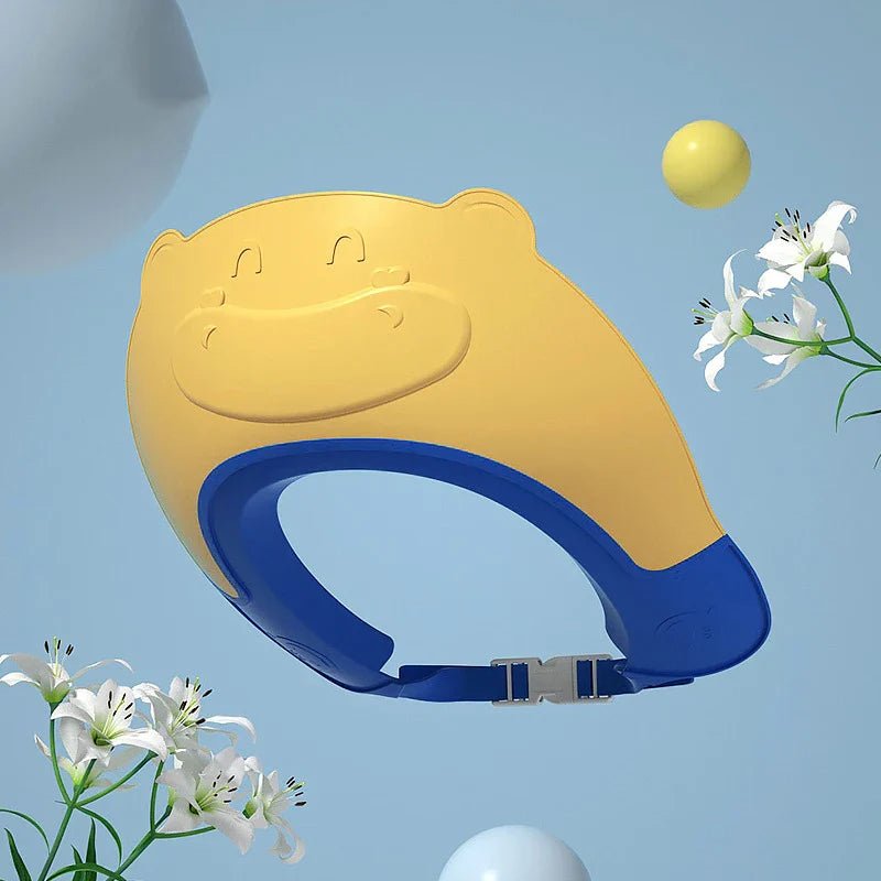 Bonnet bébé réglable pour protection du bain et de la douche