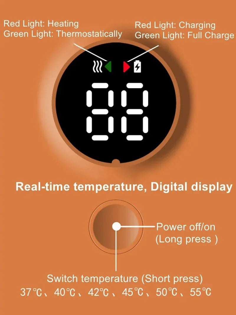 Chauffe-biberon rechargeable avec affichage de la température