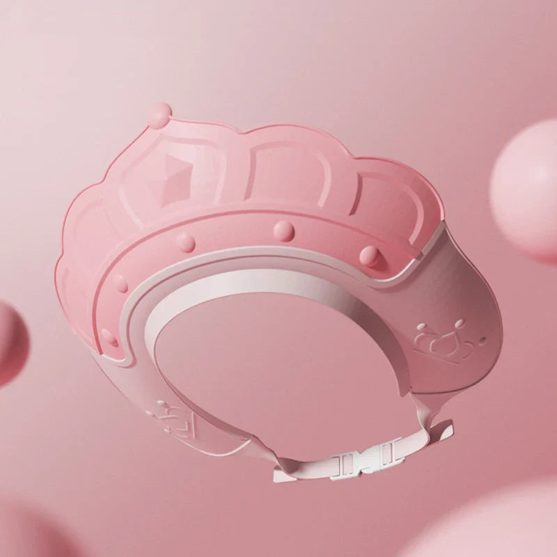 Bonnet bébé réglable pour protection du bain et de la douche