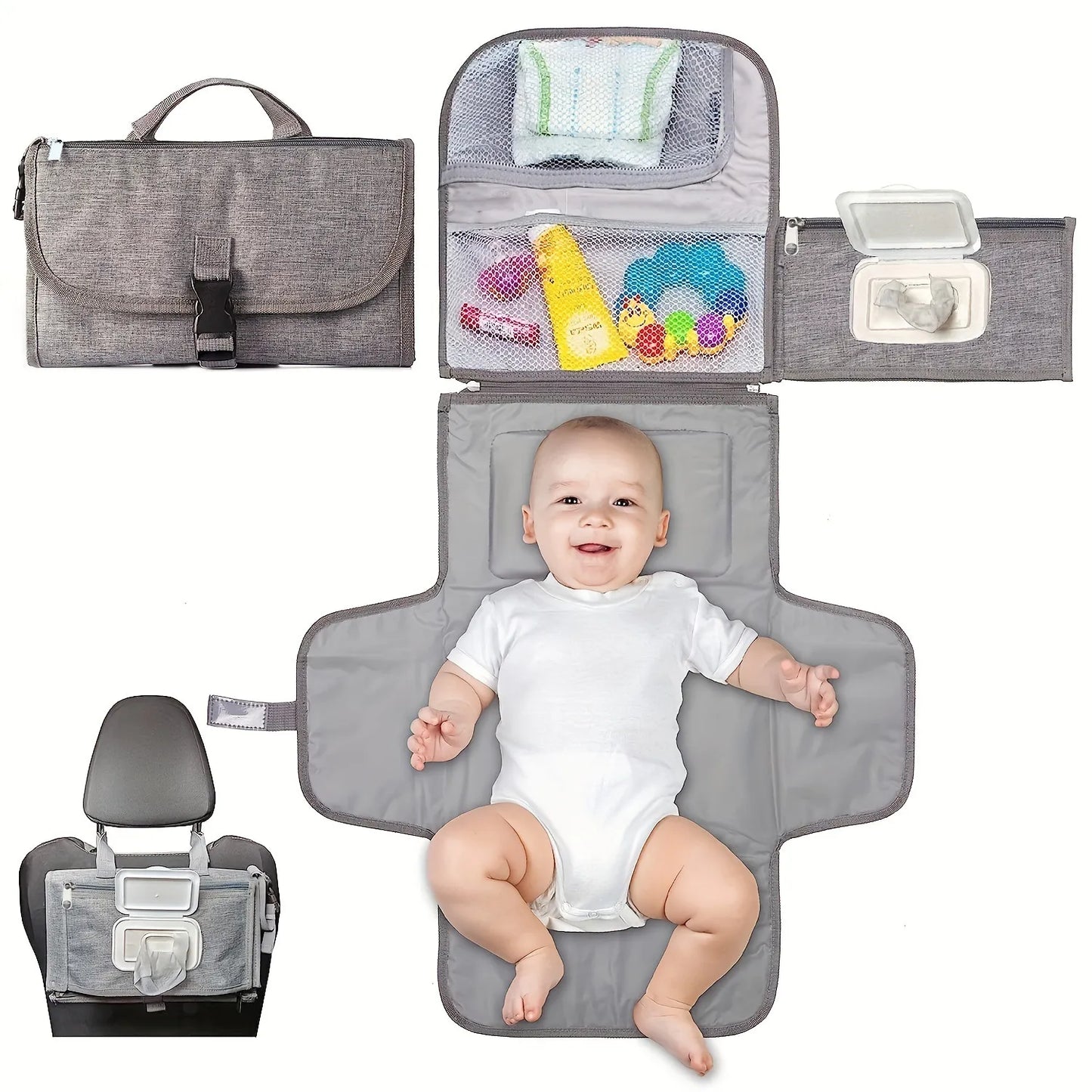 Draagbaar waterdicht luieraankleedkussen voor pasgeboren baby's