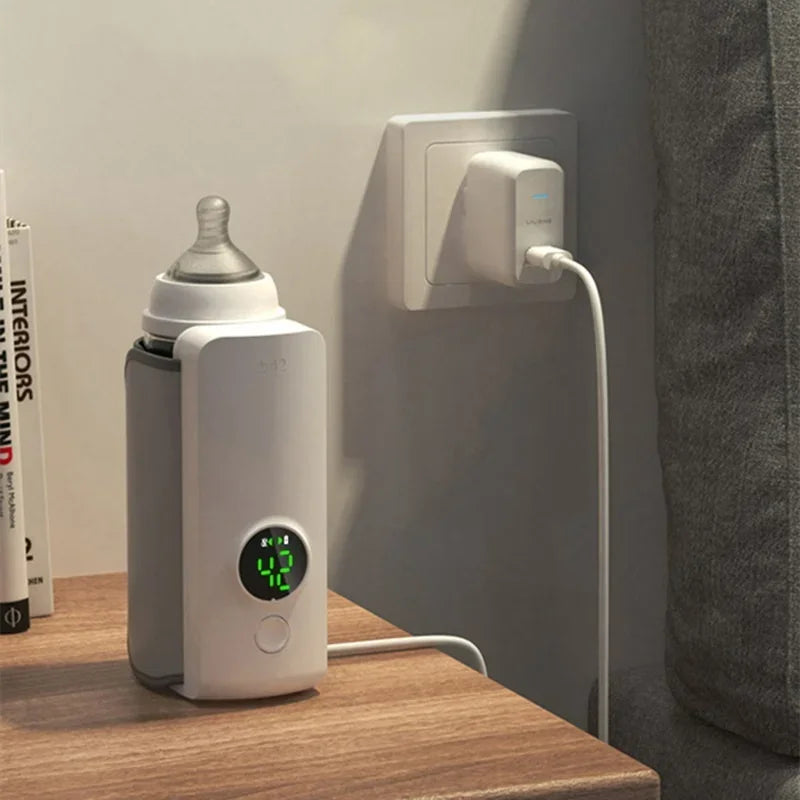 Chauffe-biberon rechargeable avec affichage de la température