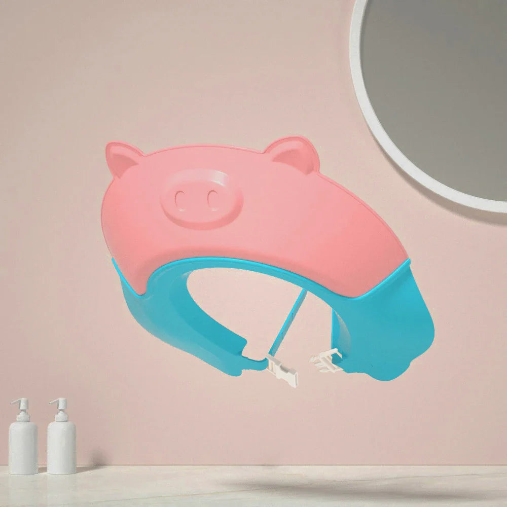 Bonnet bébé réglable pour protection du bain et de la douche