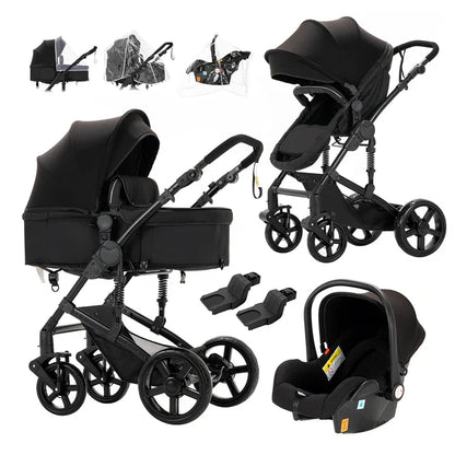 Lichtgewicht 3-in-1 Babywagen voor Pasgeborenen