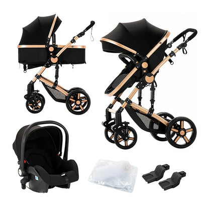 3-in-1 Baby Kinderwagen - Veelzijdig en Stijlvol