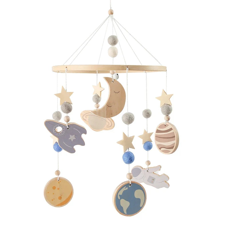 Boho style baby bed bell rattles