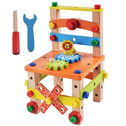 Wooden Tool Box for Kids, Pretend Play Set