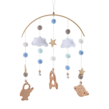 Boho style baby bed bell rattles