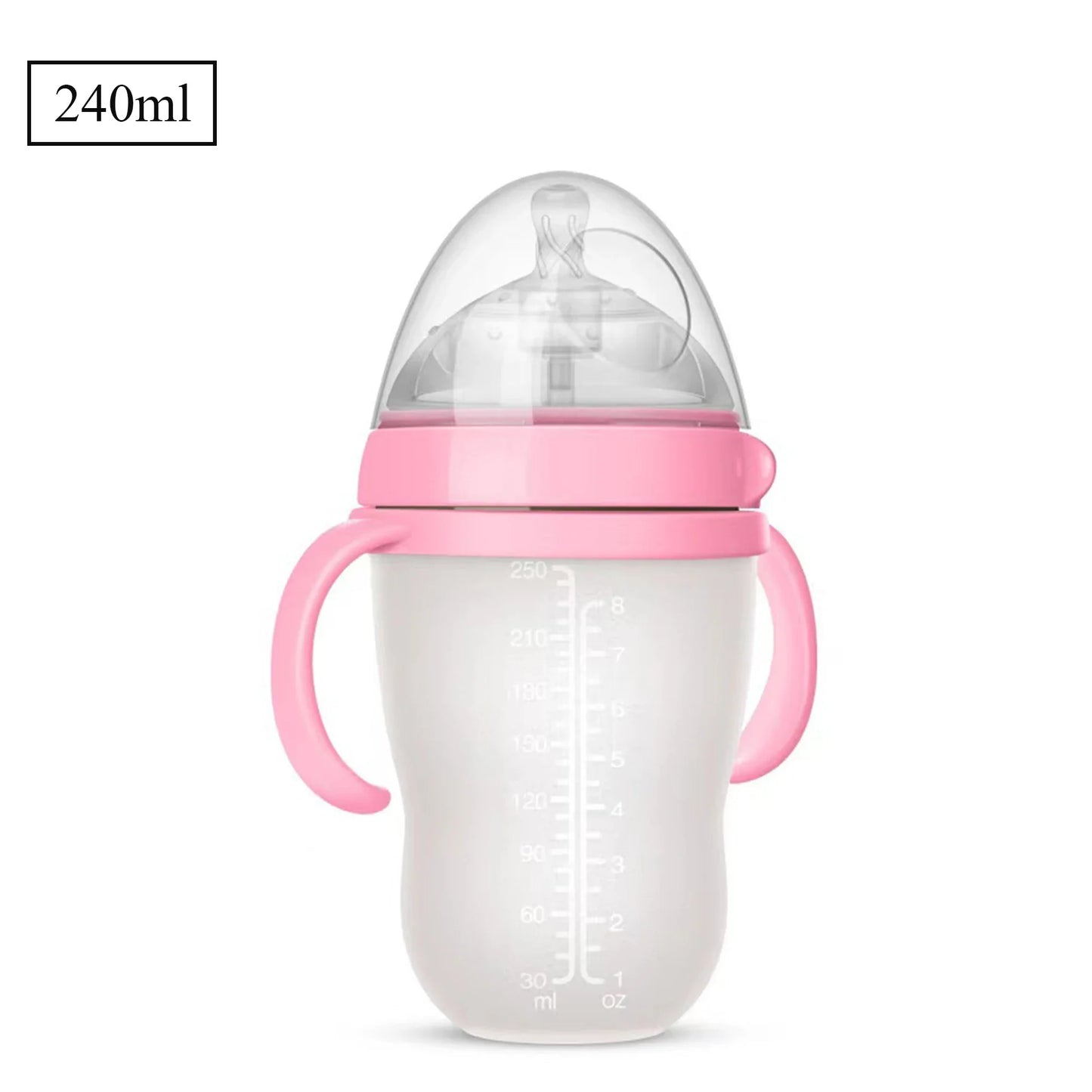 Babyfles met siliconen handvat - 150 ml/240 ml