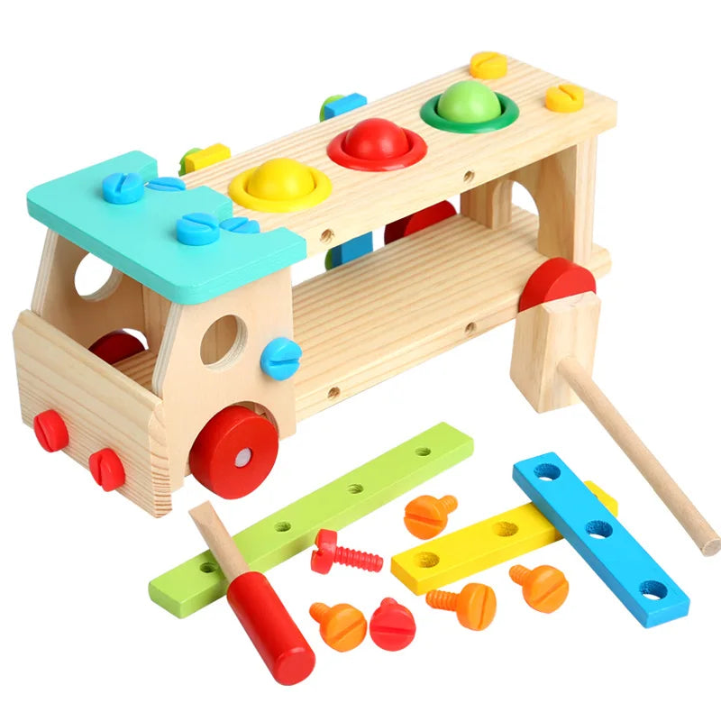 Wooden Tool Box for Kids, Pretend Play Set