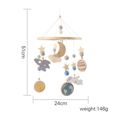 Boho style baby bed bell rattles