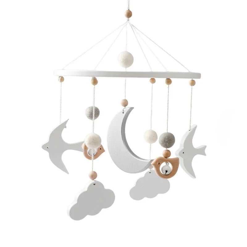 Boho style baby bed bell rattles