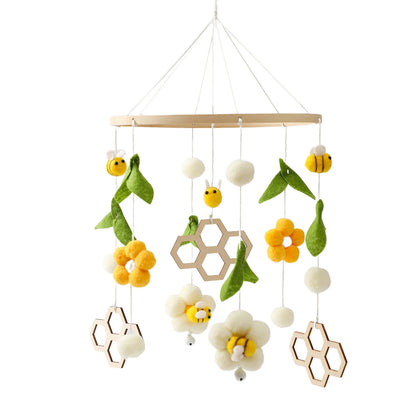 Boho style baby bed bell rattles