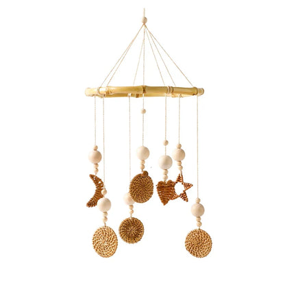 Boho style baby bed bell rattles