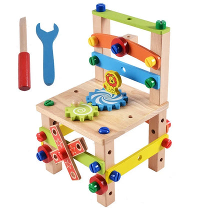 Wooden Tool Box for Kids, Pretend Play Set