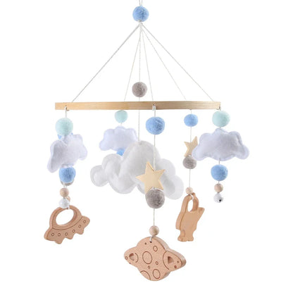 Boho style baby bed bell rattles