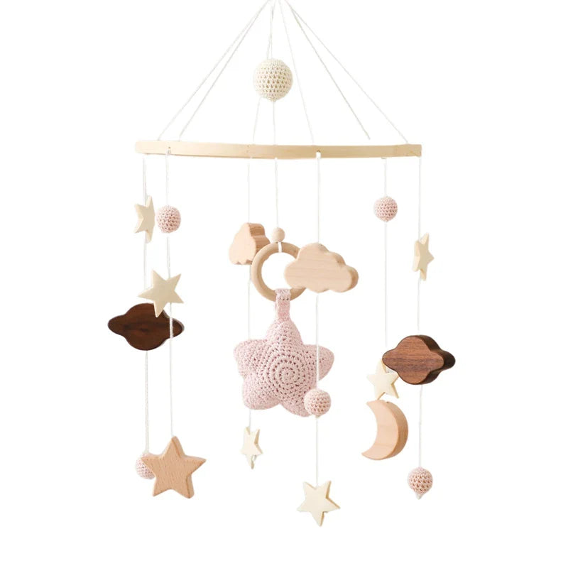 Boho style baby bed bell rattles