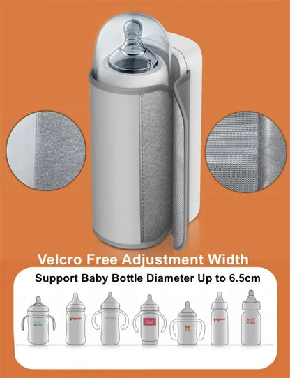 Rechargeable baby bottle warmer with temperature display