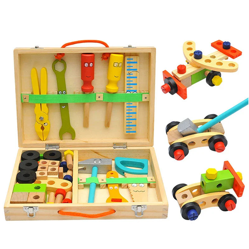 Montessori Kids Fantasiespel DIY Toolbox Set